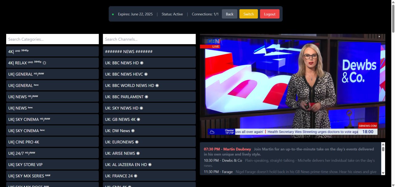 Modern IPTV Web Player – Watch Live TV from Any Device | FastlyTV 5 IPTV Subscription